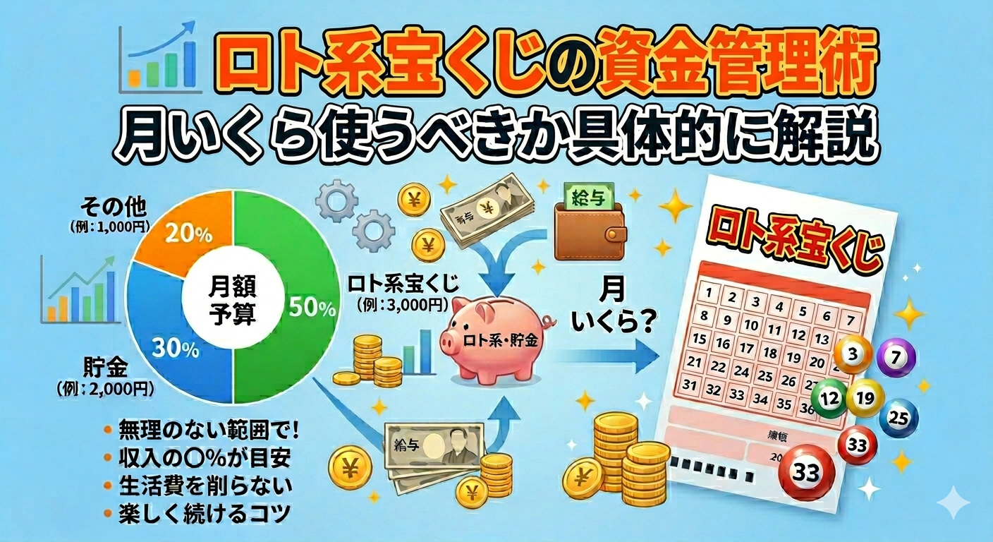 ロト系宝くじの資金管理術|月いくら使うべきか具体的に解説