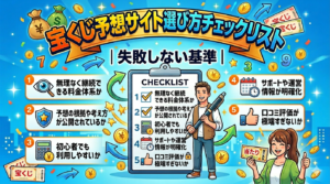 宝くじ予想サイト選び方チェックリスト｜失敗しない基準