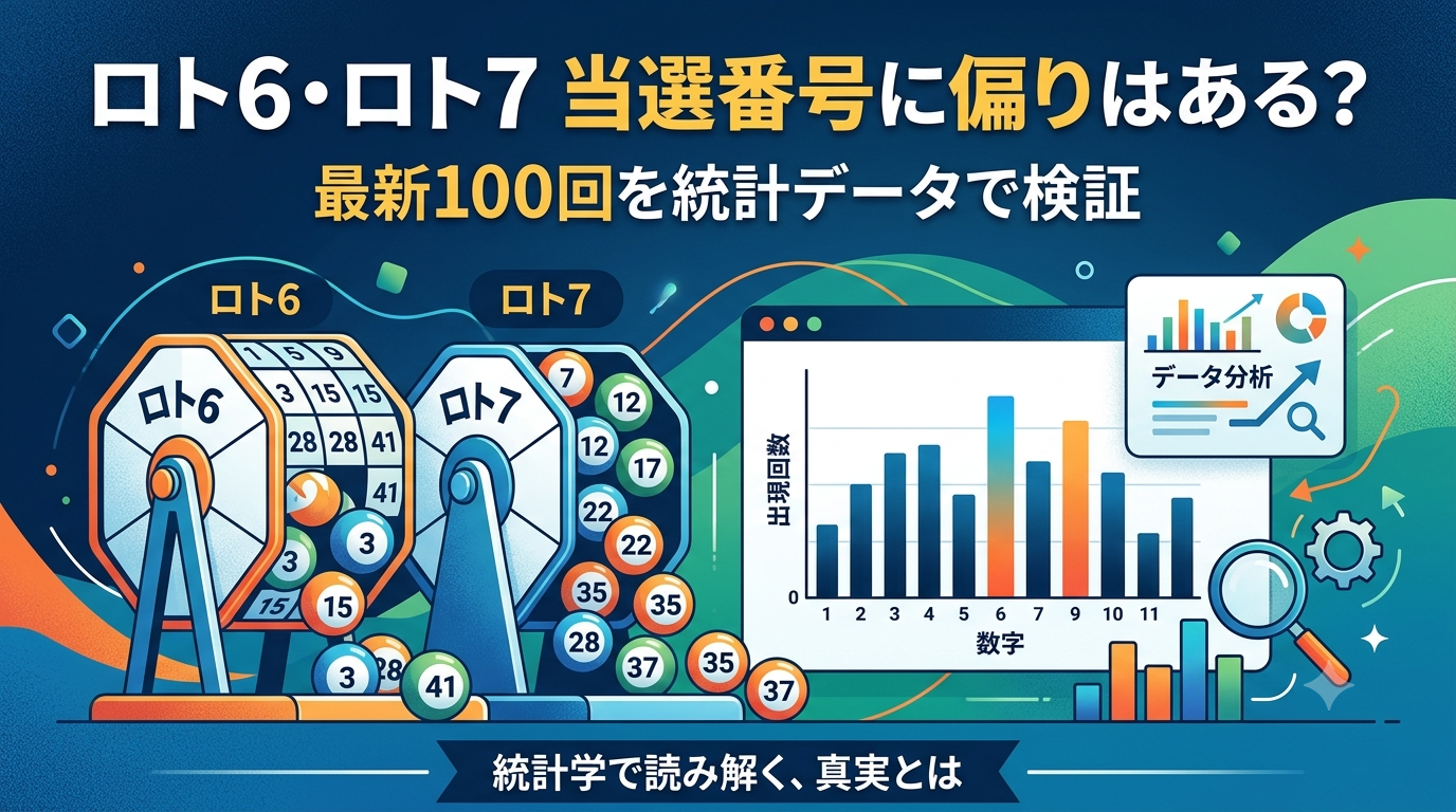 ロト6・ロト7の当選番号に偏りはある？最新100回を統計データで検証