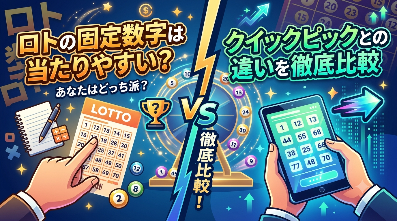 ロトの固定数字は当たりやすい？クイックピックとの違いを徹底比較