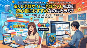 宝くじ予想サイトと予想ソフトを比較｜初心者におすすめなのはどっち？