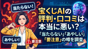 宝くじAIの評判・口コミは本当に悪い？「当たらない」「あやしい」「要注意」の噂を調査
