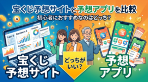 宝くじ予想サイトと予想アプリを比較｜初心者におすすめなのはどっち？